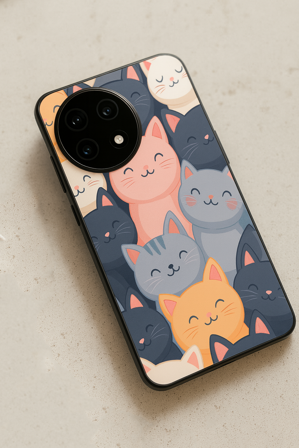 Meow Mix Glass Back Cover For One Plus 13, 12, 11, 10, Nord Series