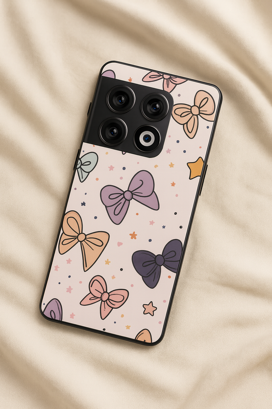 Bow Babe Premium Glass Back Cover For One Plus 13, 12, 11, 10, Nord Series