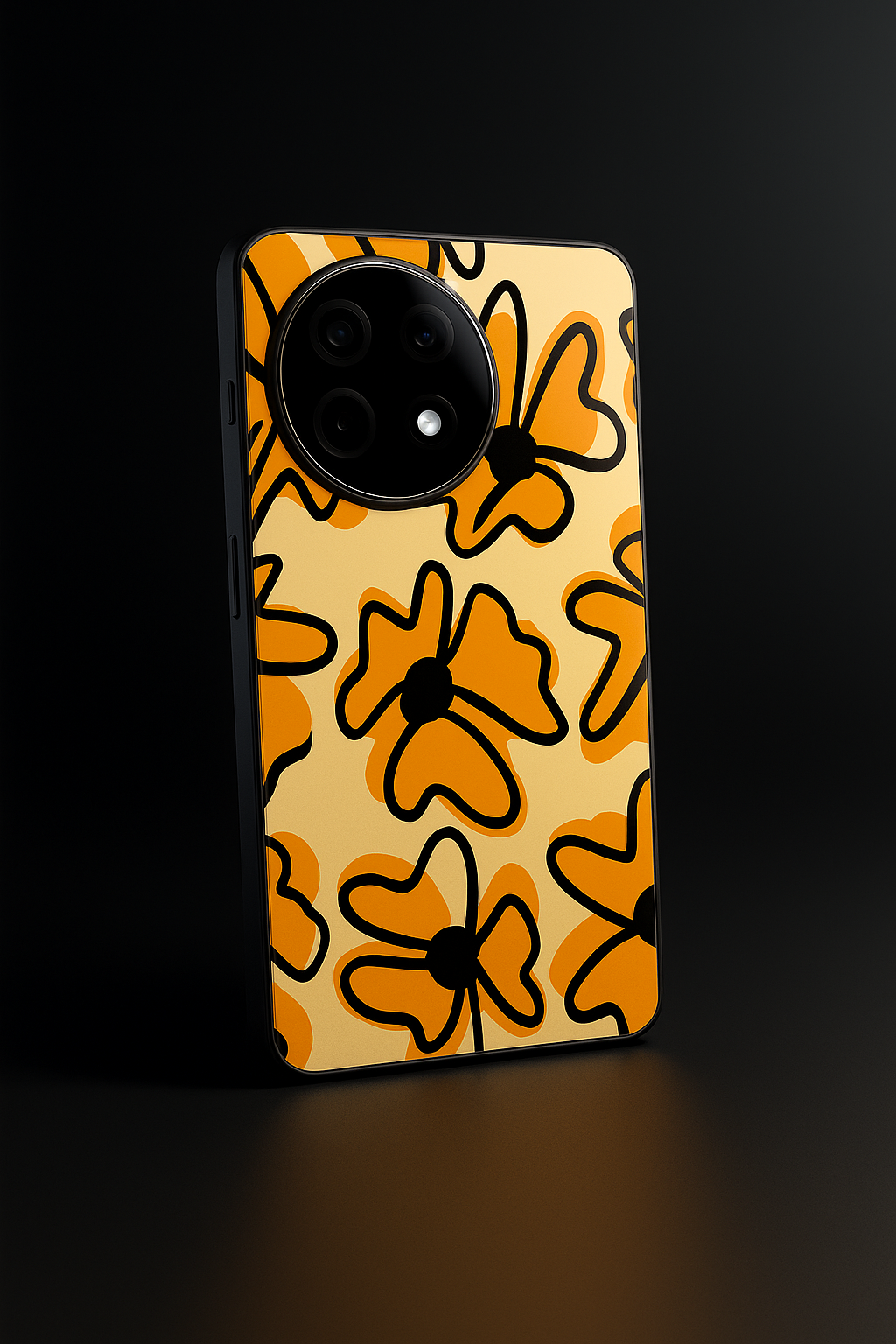 Crayon Petals Premium Glass Back Cover For One Plus 13, 12, 11, 10, Nord Series