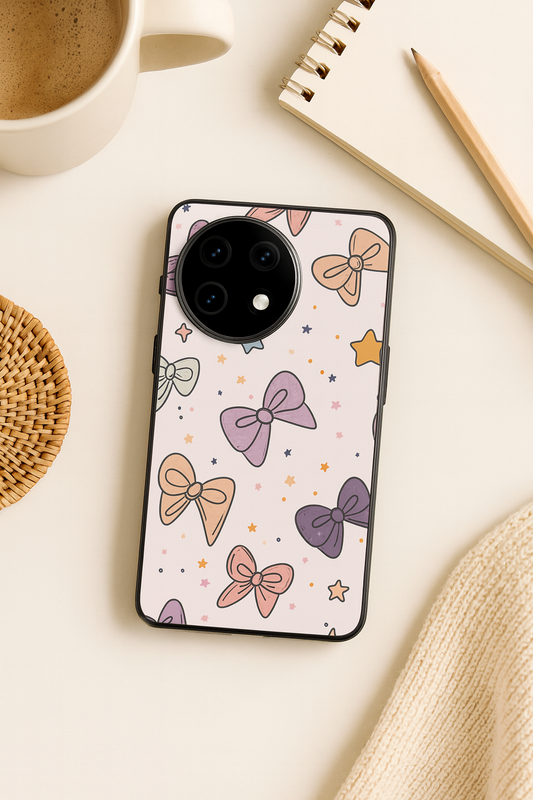 Bow Babe Premium Glass Back Cover For One Plus 13, 12, 11, 10, Nord Series