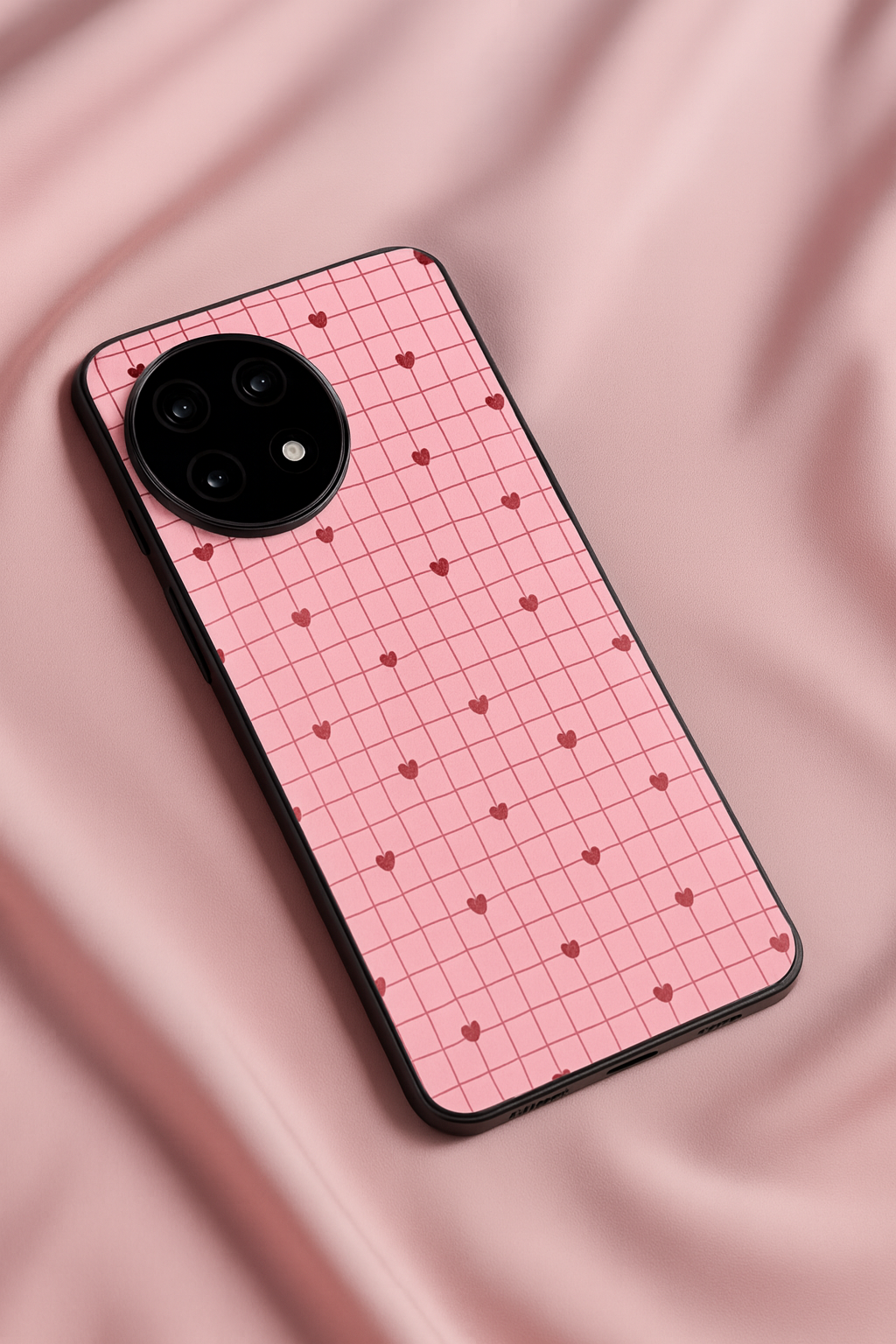 Scrap Book Hearts Glass Back Cover For One Plus 13, 12, 11, 10, Nord Series