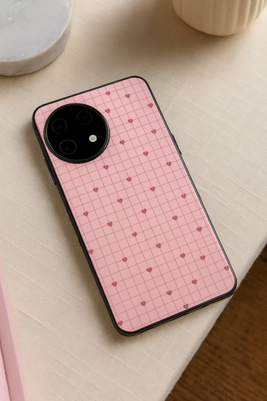 Scrap Book Hearts Glass Back Cover For One Plus 13, 12, 11, 10, Nord Series