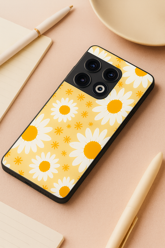 Golden Glow Glass Back Cover For One Plus 13, 12, 11, 10, Nord Series