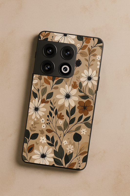 Autumn BloomPremium Glass Back Cover For One Plus 13, 12, 11, 10, Nord Series