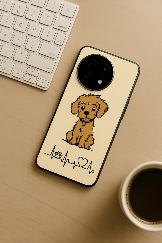 Pawfect Love Glass Back Cover For One Plus 13, 12, 11, 10, Nord Series