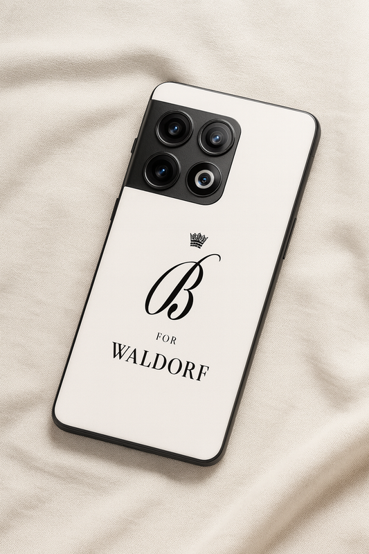 Gossip Girl Crowned Initials Glass Back Cover For One Plus 13, 12, 11, 10, Nord Series