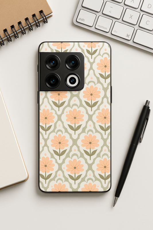 Pastel Petals Glass Back Cover For One Plus 13, 12, 11, 10, Nord Series