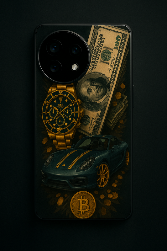 Crypto King Premium Glass Back Cover For One Plus 13, 12, 11, 10, Nord Series