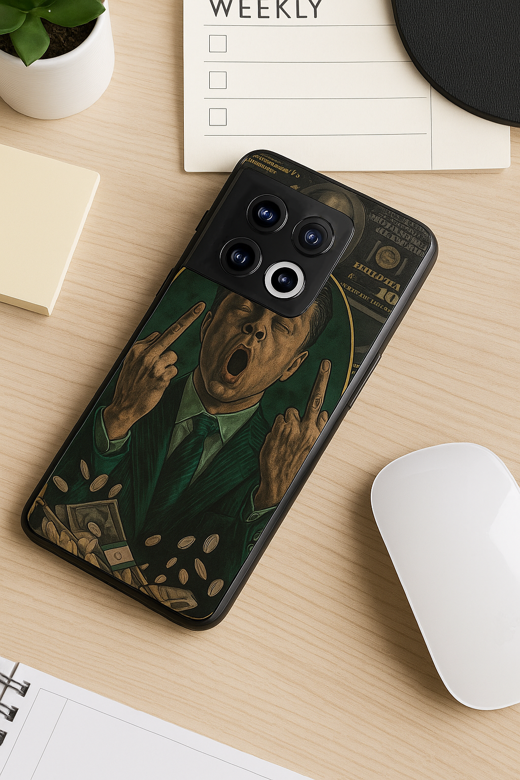 Cash Over Premium Glass Back Cover For One Plus 13, 12, 11, 10, Nord Series