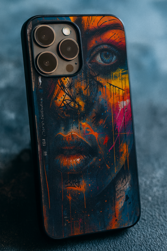 Neon Soul Premium Glass Back Cover For iPhone 11,12,13,14,15,16 Models