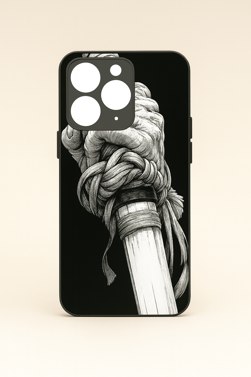 Samurai Grip Premium Glass Back Cover For iPhone 11,12,13,14,15,16 Models