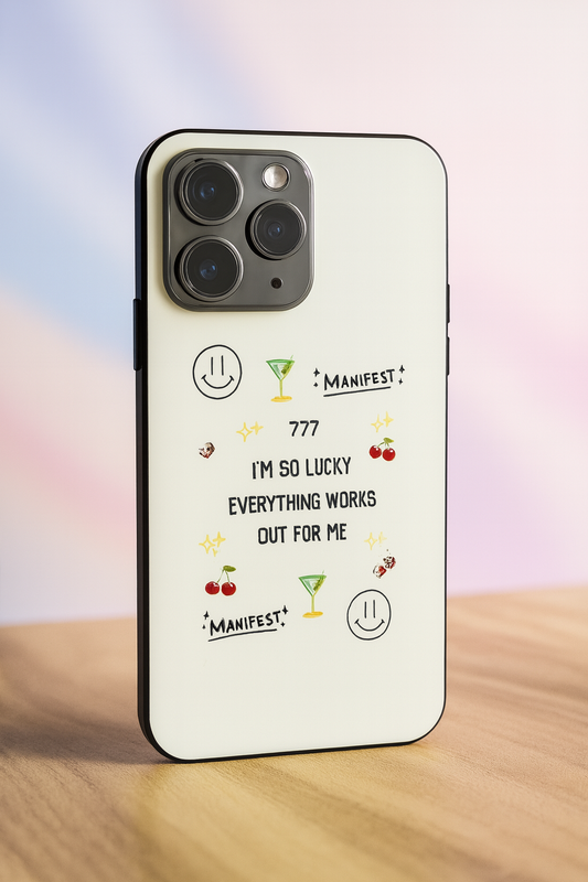 Manifest Mode Premium Glass Back Cover For iPhone 11,12,13,14,15,16,17 Models