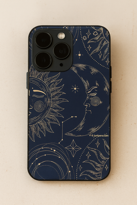 Celestial Dreams Premium Glass Back Cover For iPhone 11,12,13,14,15,16,17 Models