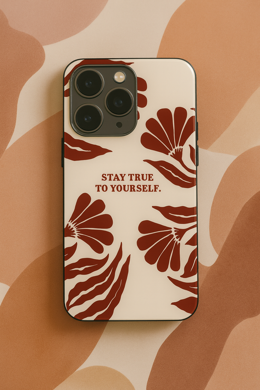 Floral Truth Premium Glass Back Cover For iPhone 11,12,13,14,15,16,17 Models