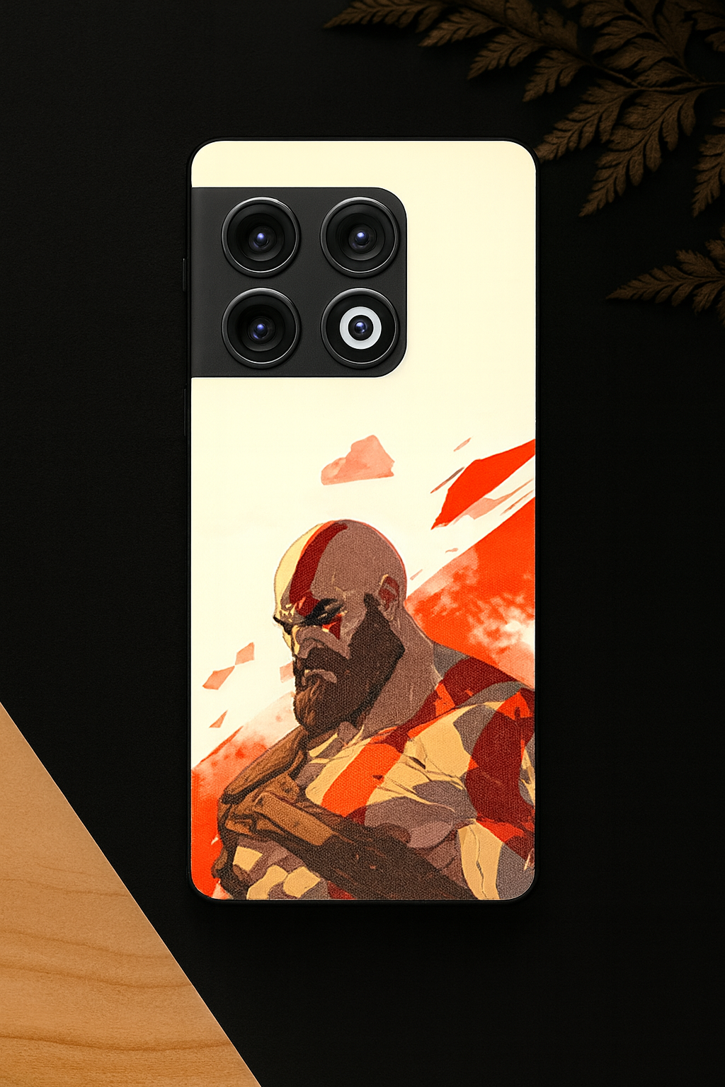 I am Kratos Premium Glass Back Cover For One Plus 13, 12, 11, 10, Nord Series