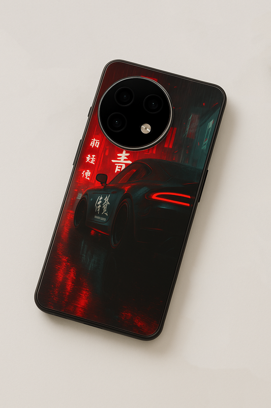 Aesthetic Car Focus Premium Glass Back Cover For One Plus 13, 12, 11, 10, Nord Serie