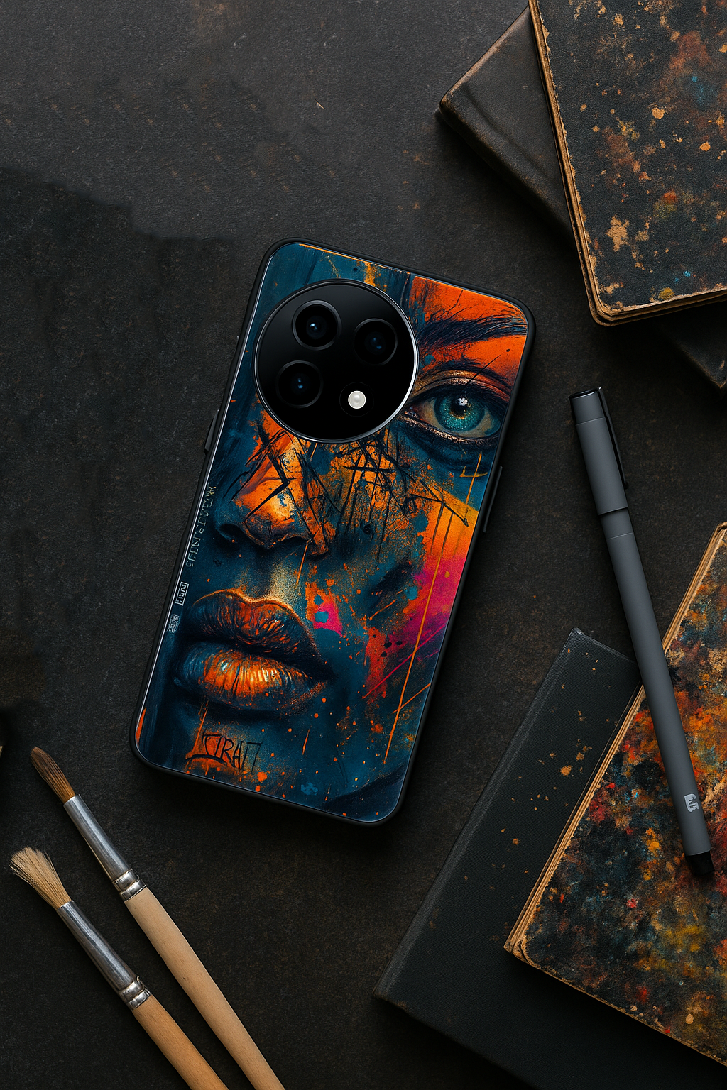 Neon Soul Premium Glass Back Cover For One Plus 13, 12, 11, 10, Nord Series