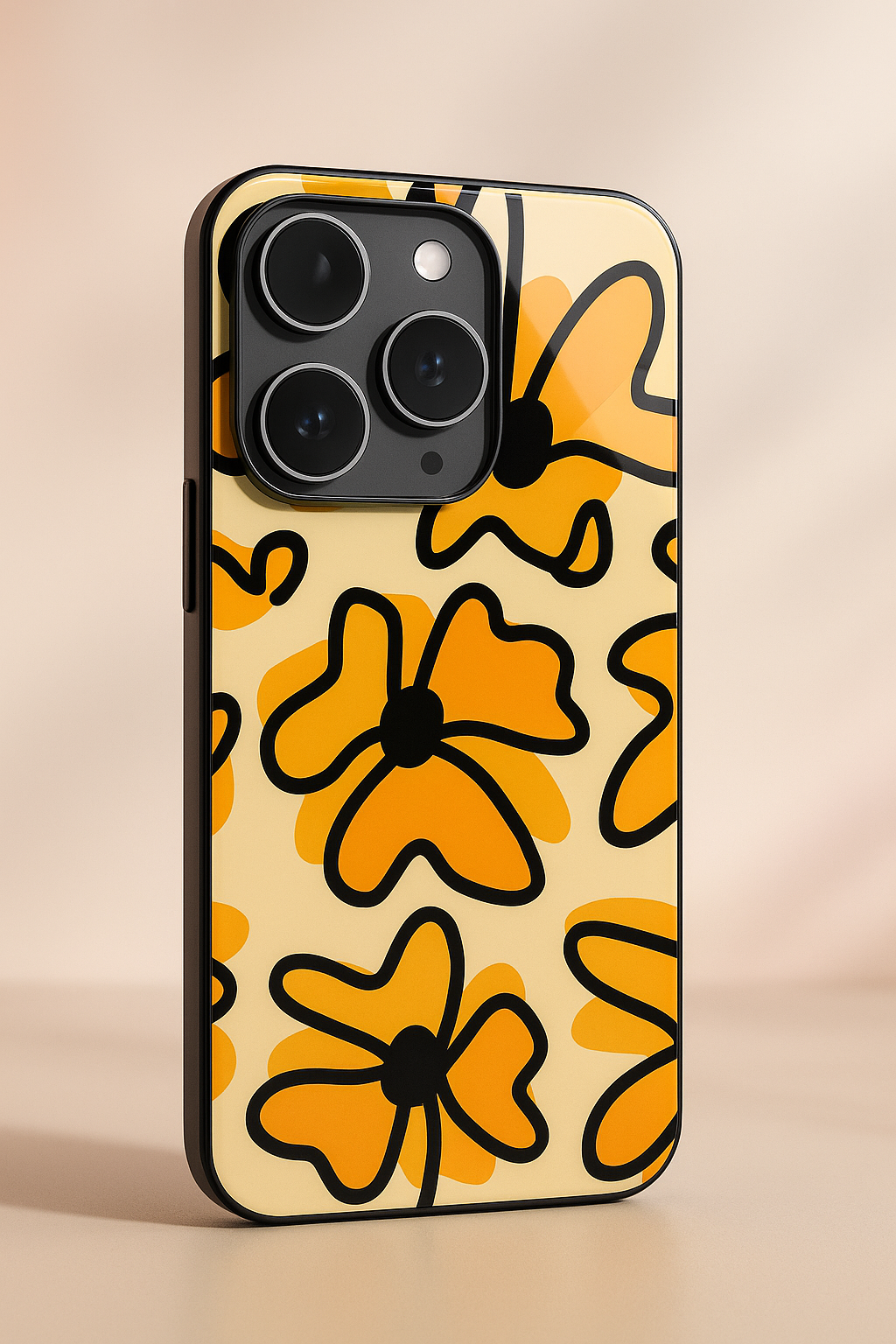 Crayon Petals Premium Glass Back Cover For iPhone 11,12,13,14,15,16 Models