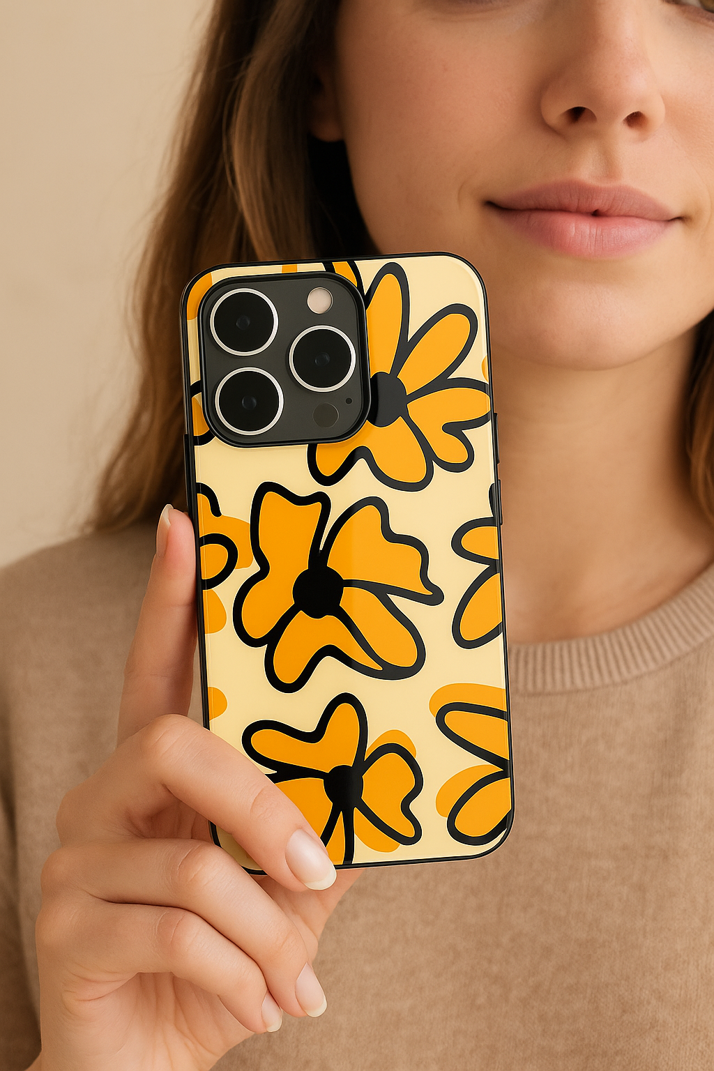 Crayon Petals Premium Glass Back Cover For iPhone 11,12,13,14,15,16 Models