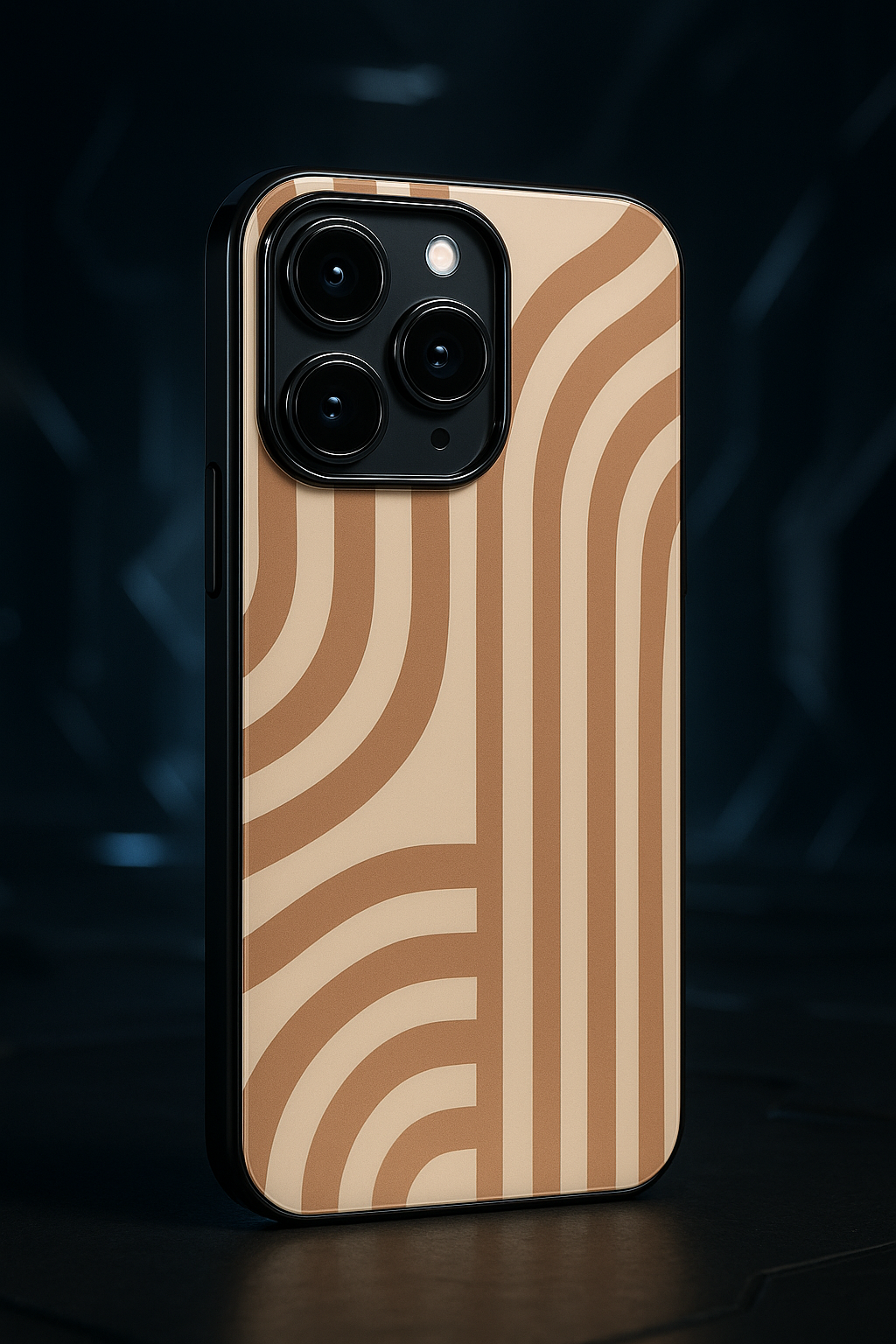 Abstract Arc Premium Glass Back Cover For iPhone 11,12,13,14,15,16 Models