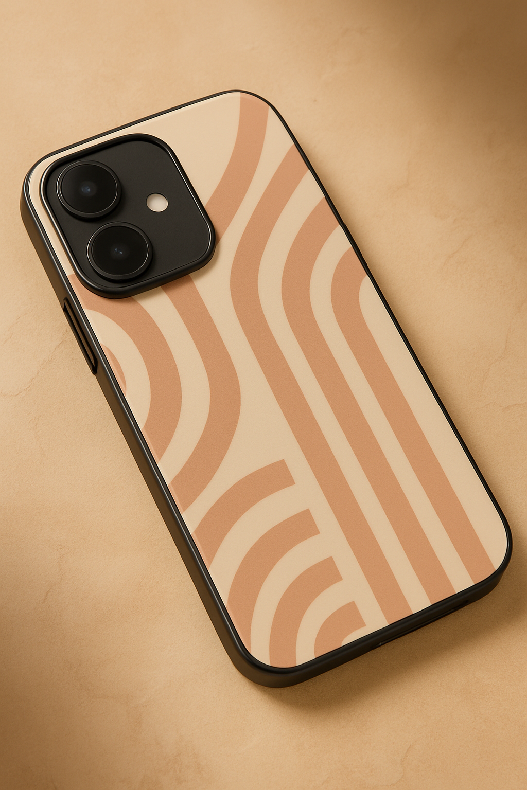 Abstract Arc Premium Glass Back Cover For iPhone 11,12,13,14,15,16 Models