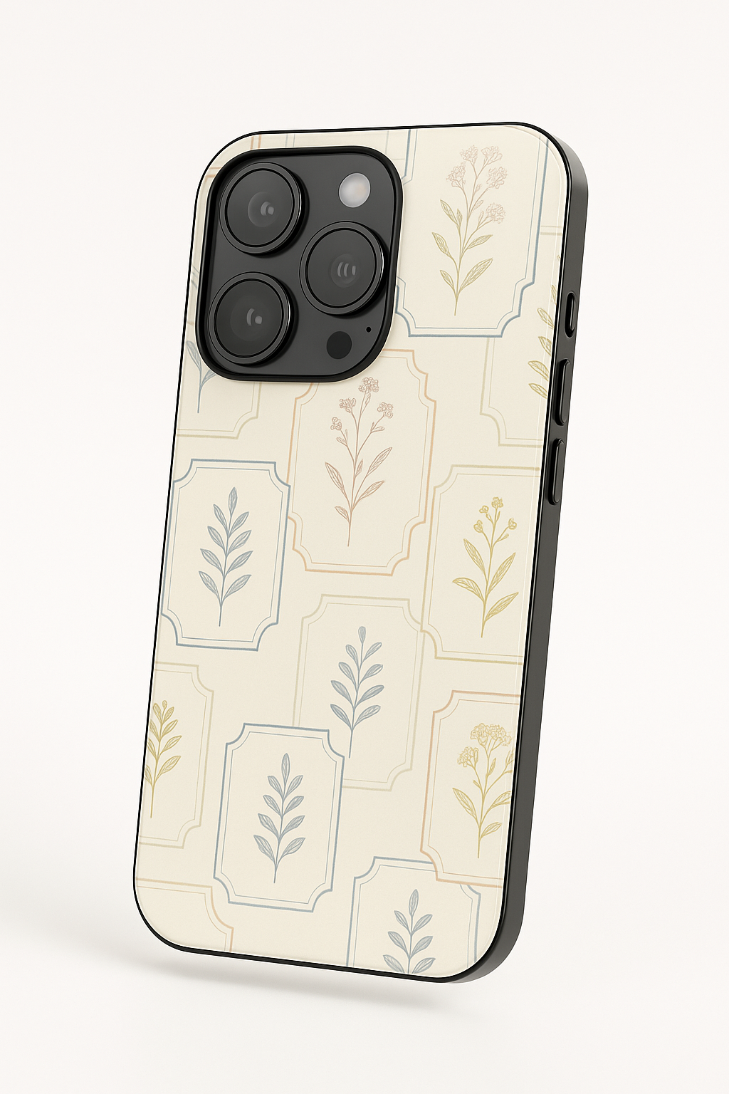 The Petal Grid Premium Glass Back Cover For iPhone 11,12,13,14,15,16 Models