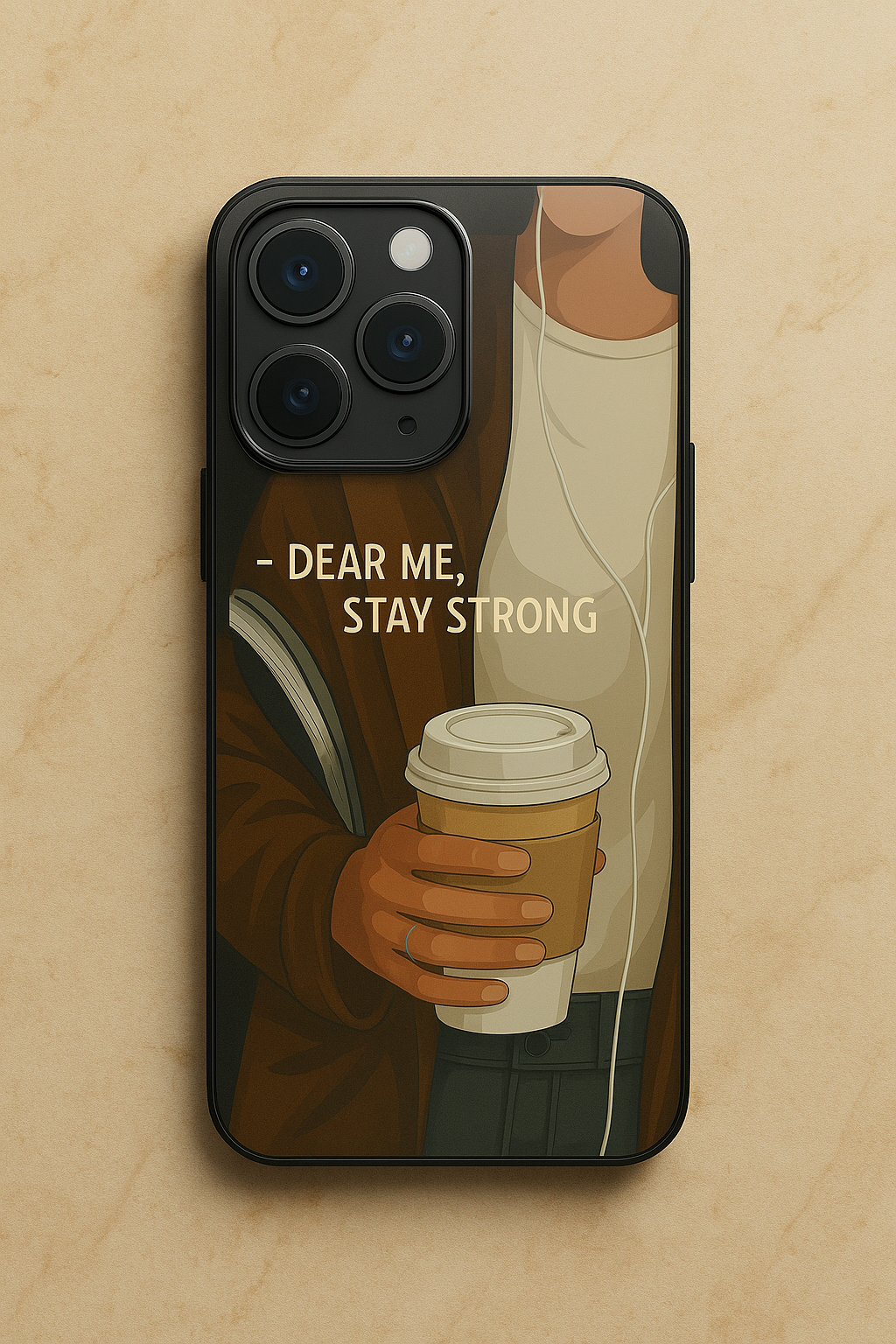 Stay Strong Premium Glass Back Cover For iPhone 11,12,13,14,15,16 Models