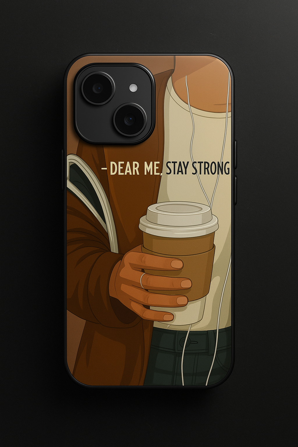 Stay Strong Premium Glass Back Cover For iPhone 11,12,13,14,15,16 Models
