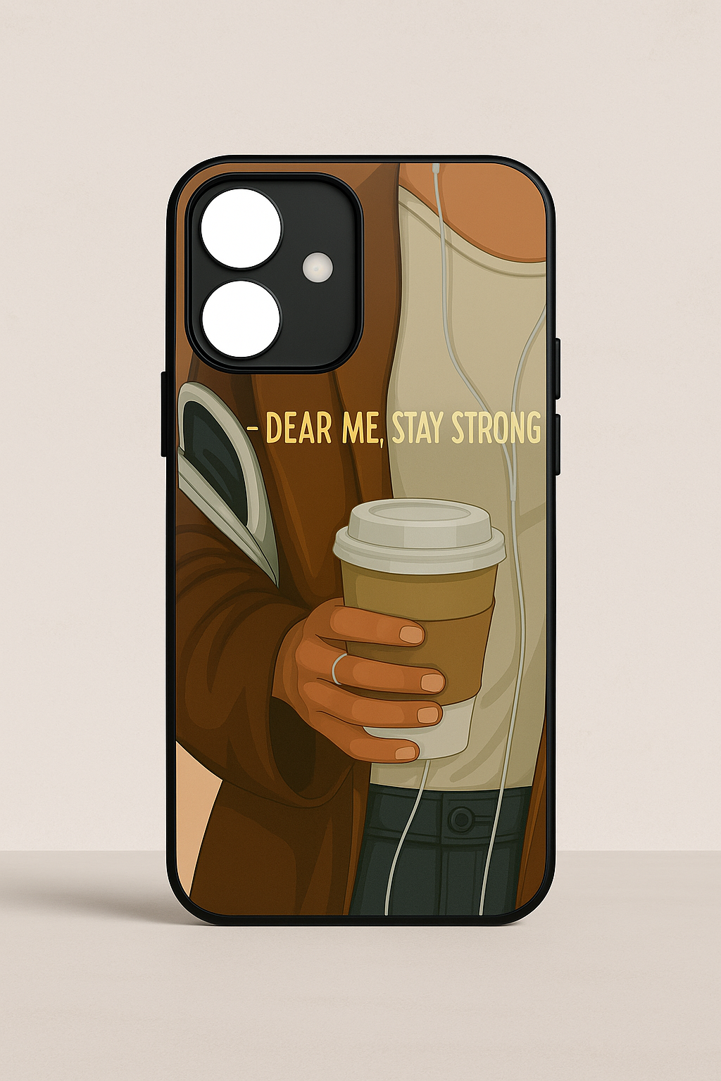 Stay Strong Premium Glass Back Cover For iPhone 11,12,13,14,15,16 Models