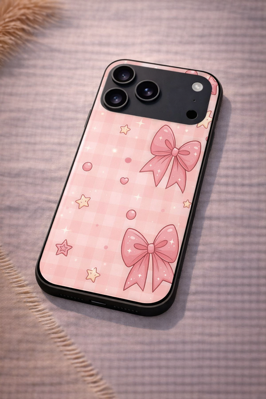 Pastel Charm Premium Glass Back Cover For iPhone 11,12,13,14,15,16,17 Models