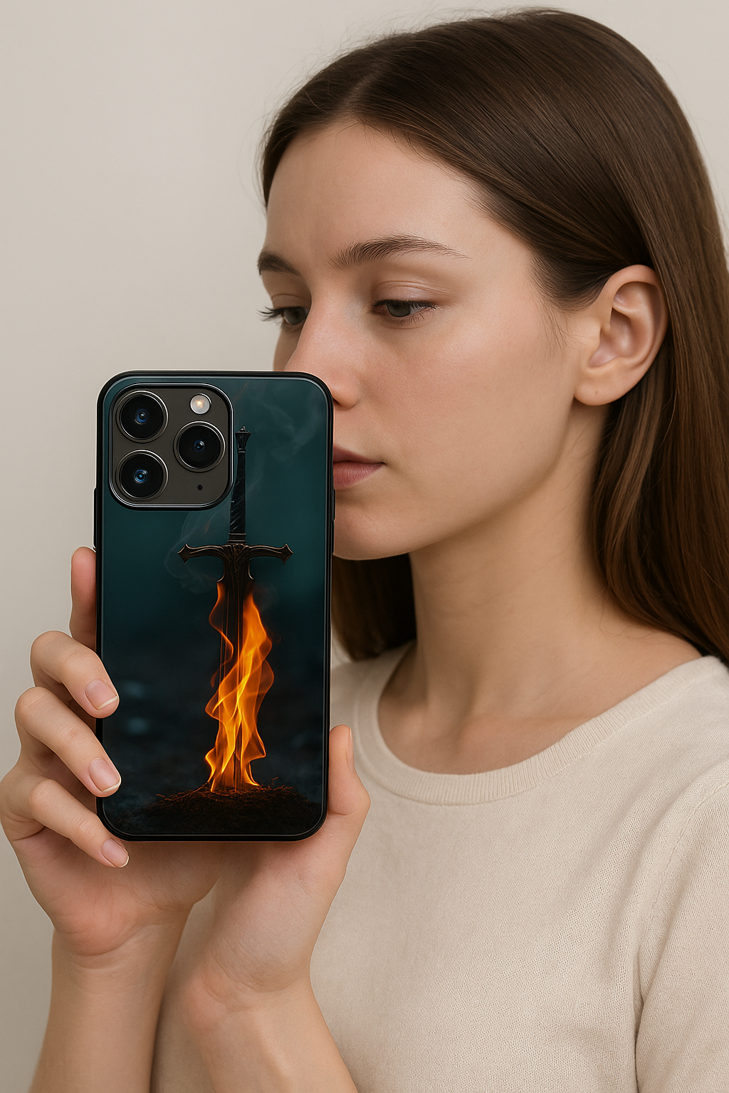 Flameborne Premium Glass Back Cover For iPhone 11,12,13,14,15,16 Models