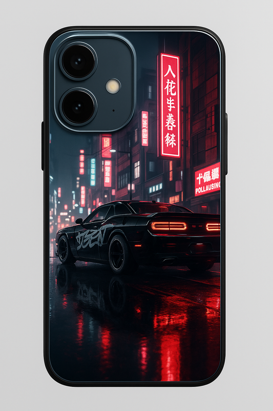 Tokyo Heat Premium Glass Back Cover For iPhone 11,12,13,14,15,16 Models