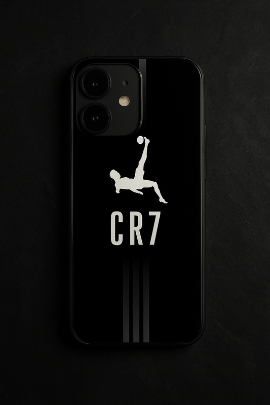 CR7 Legacy  Premium Glass Back Cover For iPhone 11,12,13,14,15,16 Models