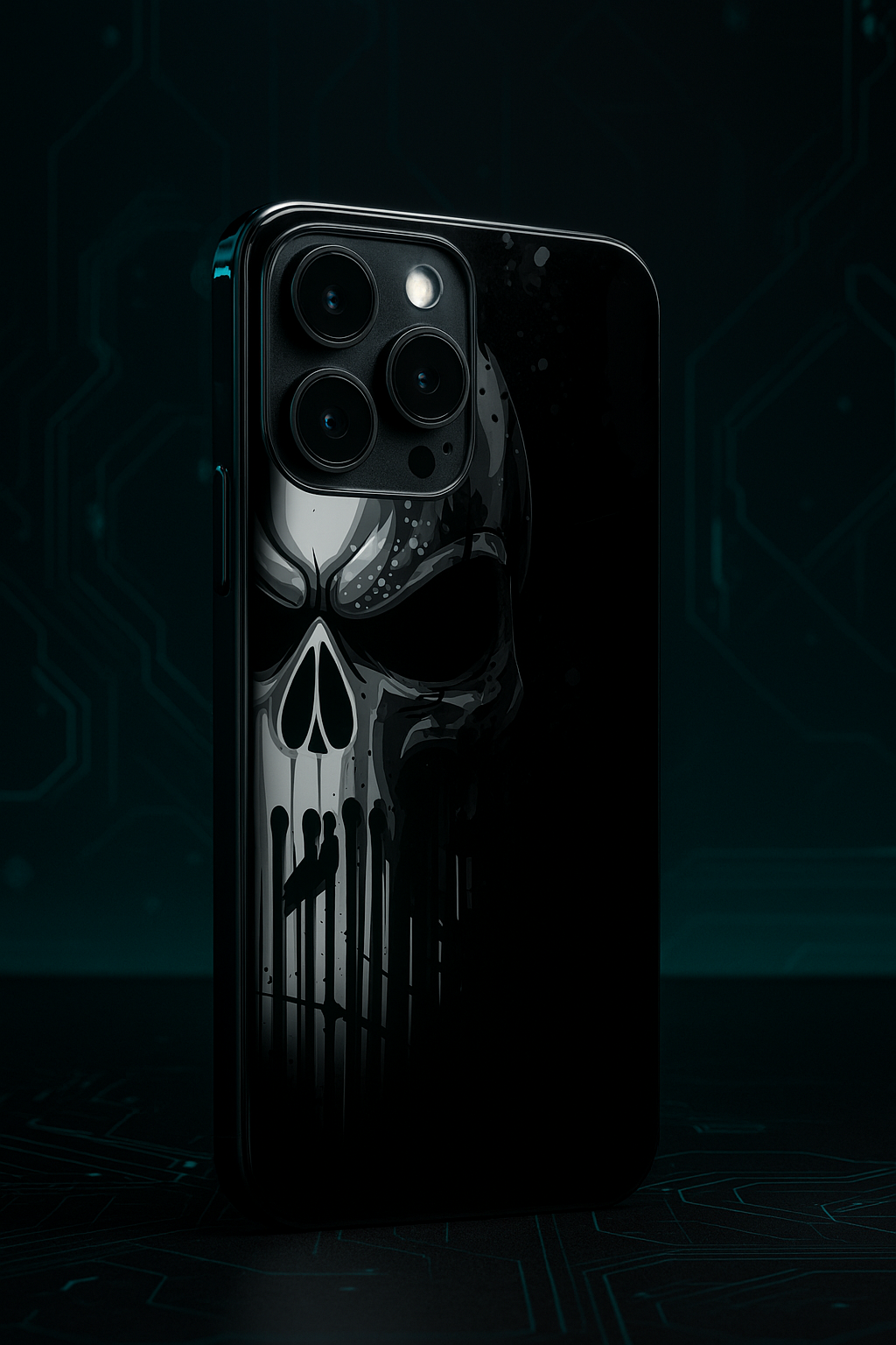 Deathmark Premium Glass Back Cover For iPhone 11,12,13,14,15,16 Models