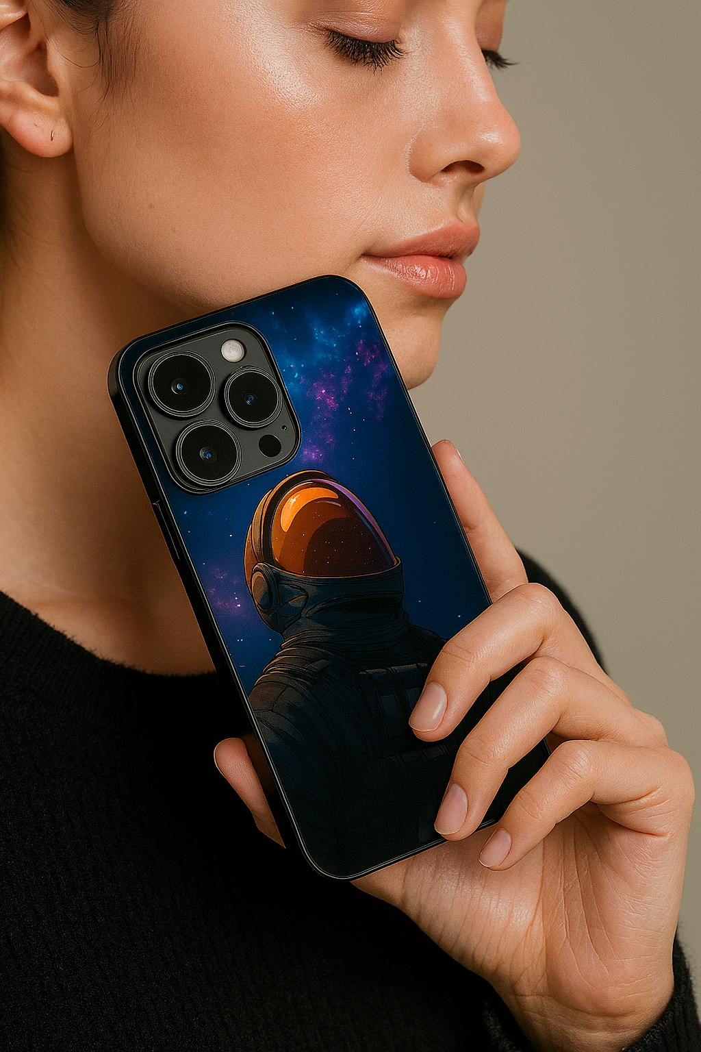Stellar Void Premium Glass Back Cover For iPhone 11,12,13,14,15,16 Models