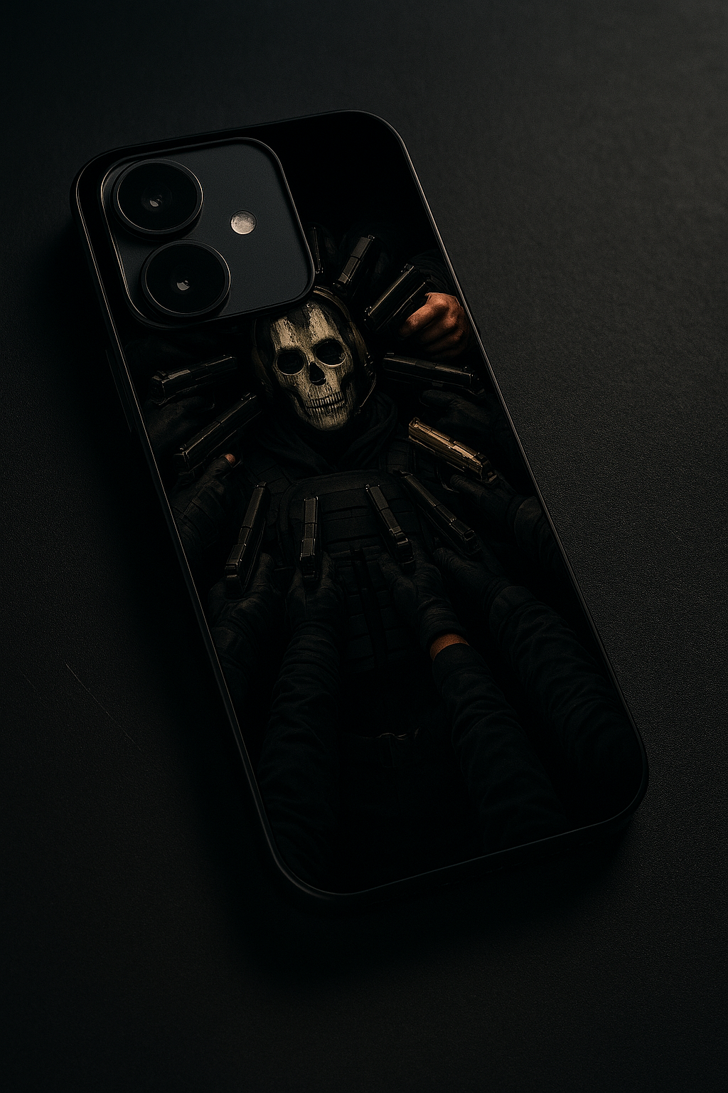 Bullet Crown Premium Glass Back Cover For iPhone 11,12,13,14,15,16 Models