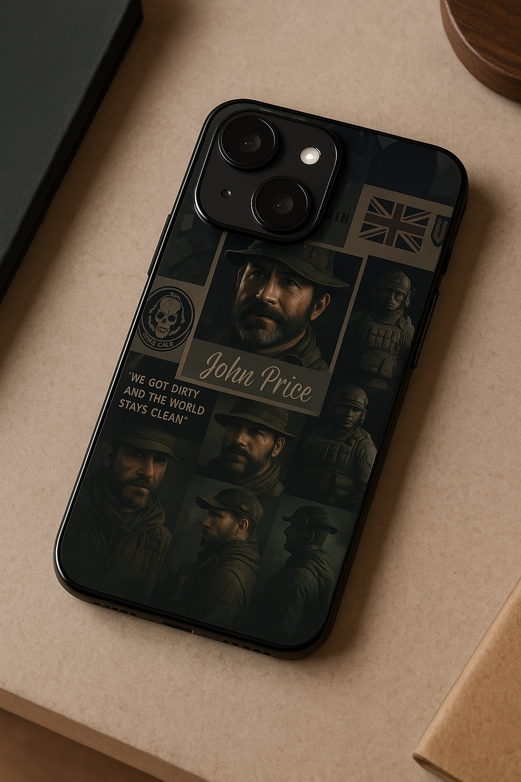 Captain’s Creed Glass Back Cover For iPhone 11,12,13,14,15,16 Models