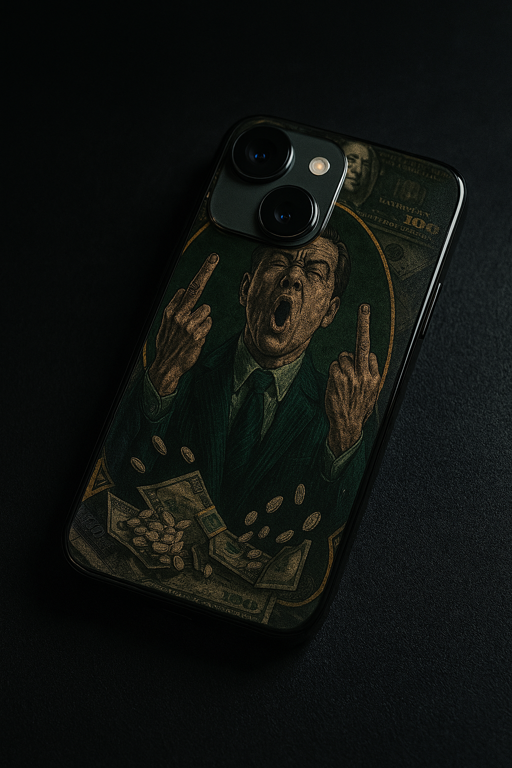 Cash Over Class Premium Glass Back Cover For iPhone 11,12,13,14,15,16 Models