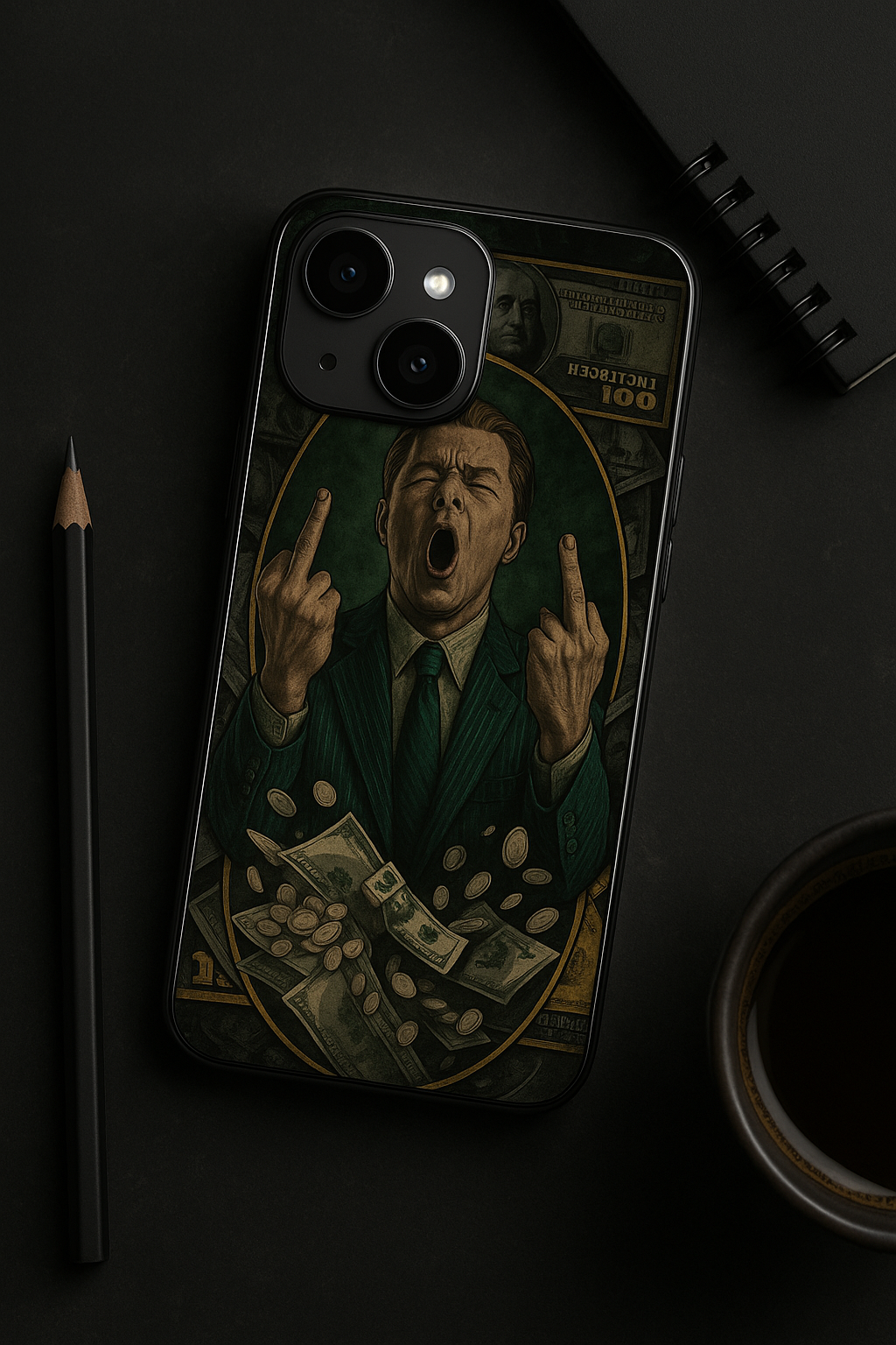 Cash Over Class Premium Glass Back Cover For iPhone 11,12,13,14,15,16 Models