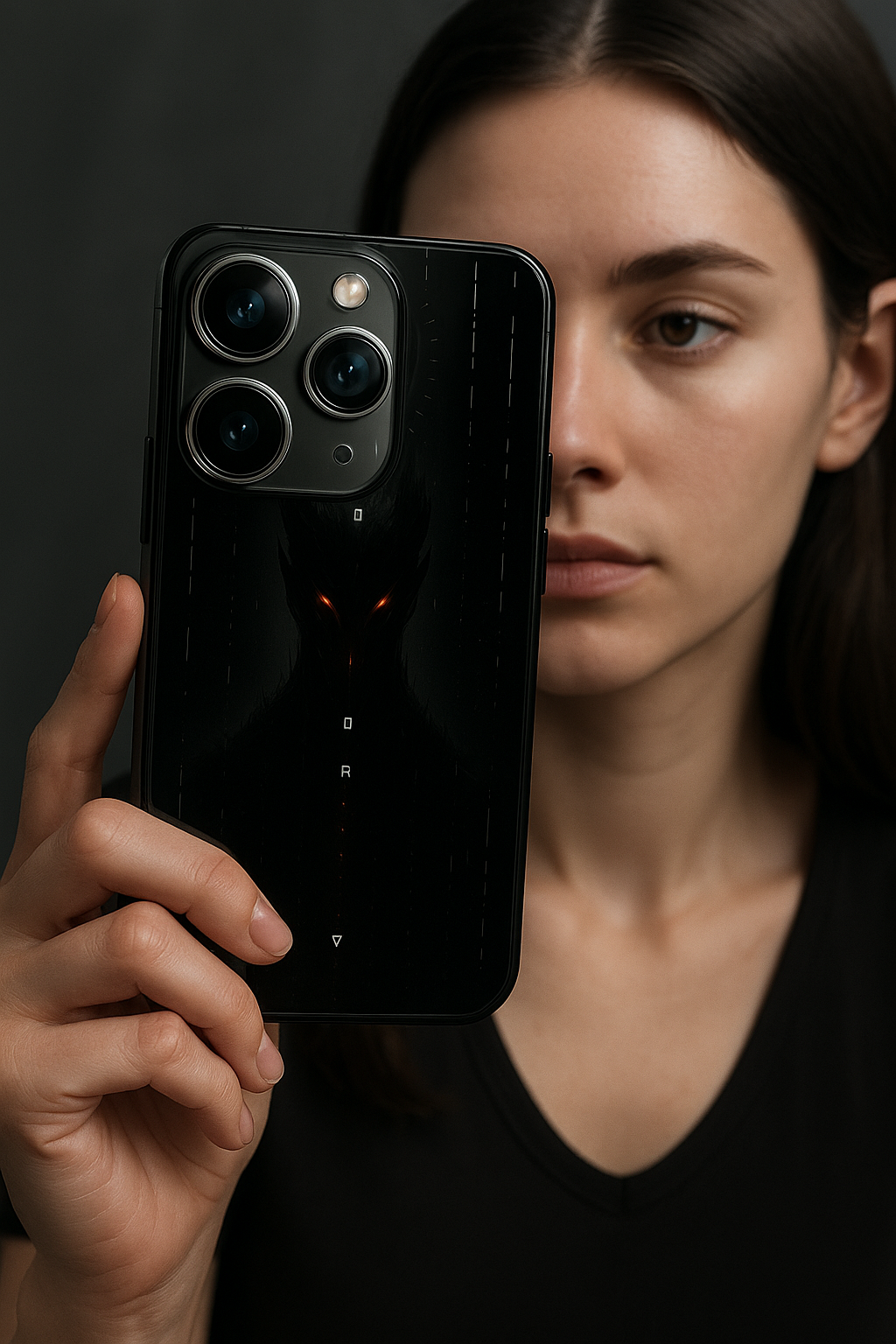 Oblivion Eyes Premium Glass Back Cover For iPhone 11,12,13,14,15,16 Models
