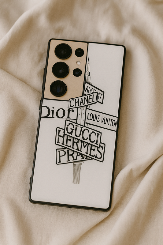 Runway Route Premium Glass Back Cover For Galaxy S, A, M & F Series