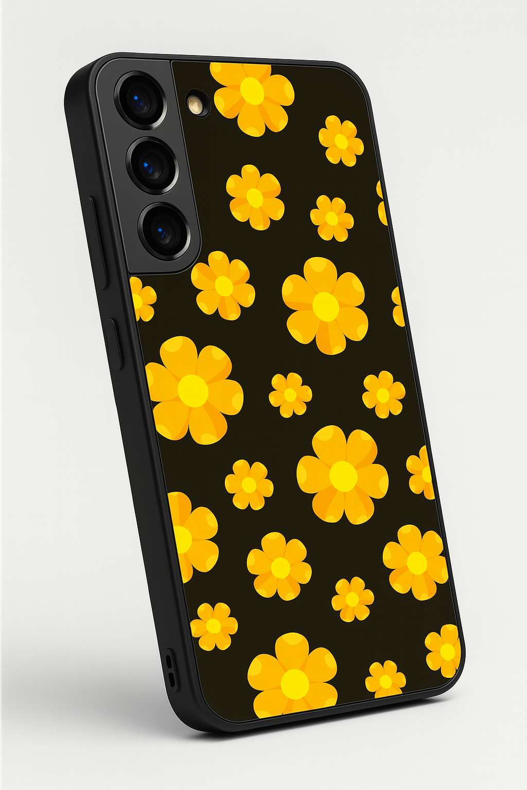 Daisy Yellow Flower Premium Glass Back Cover For Galaxy S22, S23, S24, S25 Models