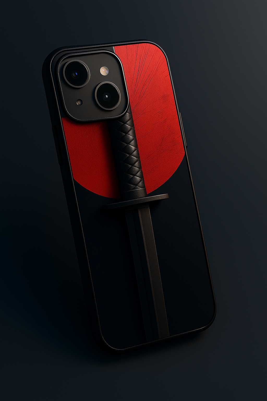 Katana Abstract Shot Theme Premium Glass Back Cover For iPhone 11,12,13,14,15,16 Models