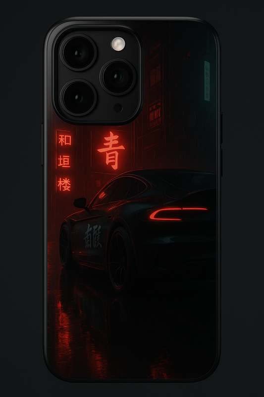 Aesthetic Car Focus Premium Glass Back Cover For iPhone 11,12,13,14,15,16,17 Models