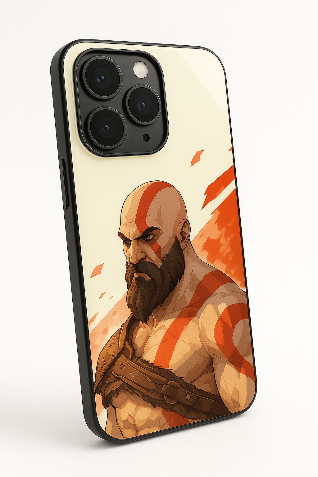 I am Kratos Premium Glass Back Cover For iPhone 11,12,13,14,15,16 Models