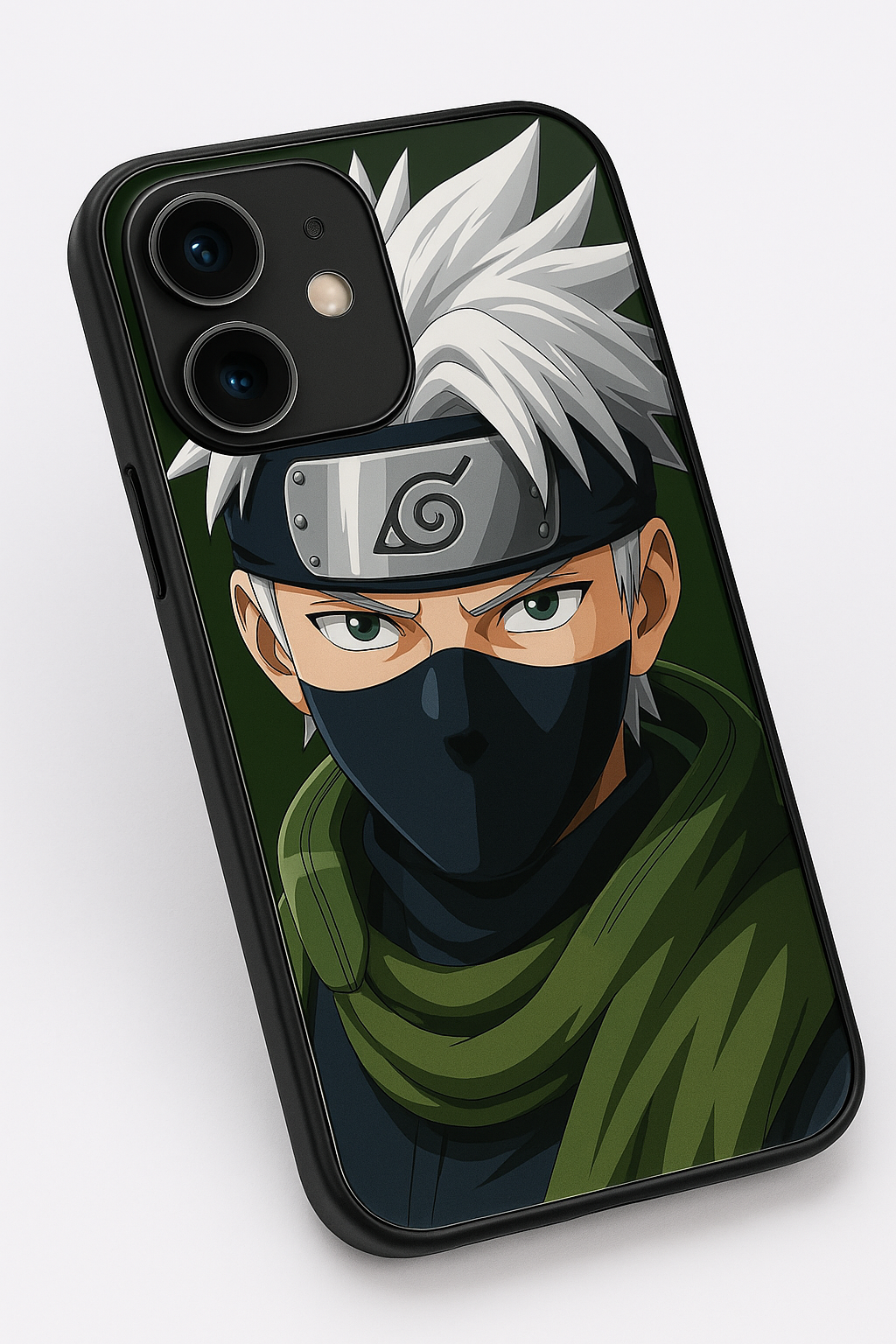 Kakashi Focussed Premium Glass Back Cover For iPhone 11,12,13,14,15,16 Models