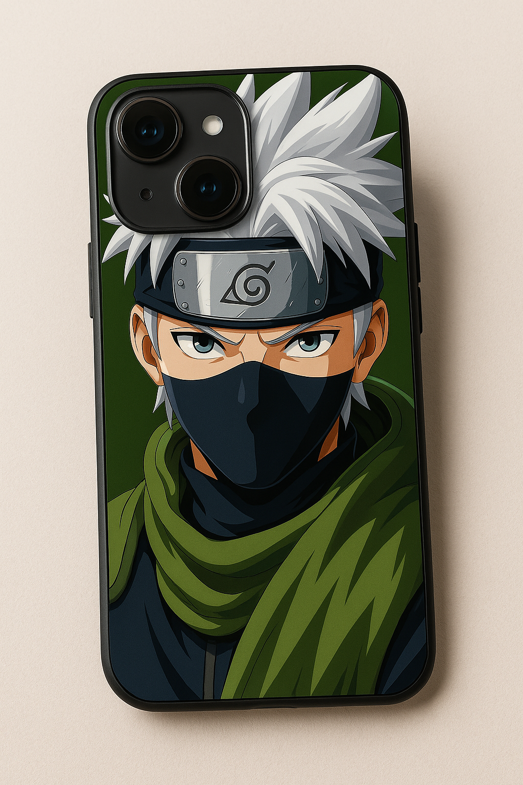 Kakashi Focussed Premium Glass Back Cover For iPhone 11,12,13,14,15,16 Models