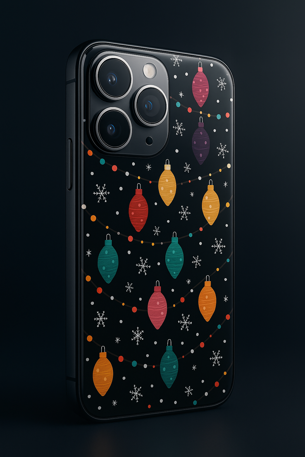 Cute Aesthetic Lights Premium Glass Back Cover For iPhone 11,12,13,14,15,16 Models