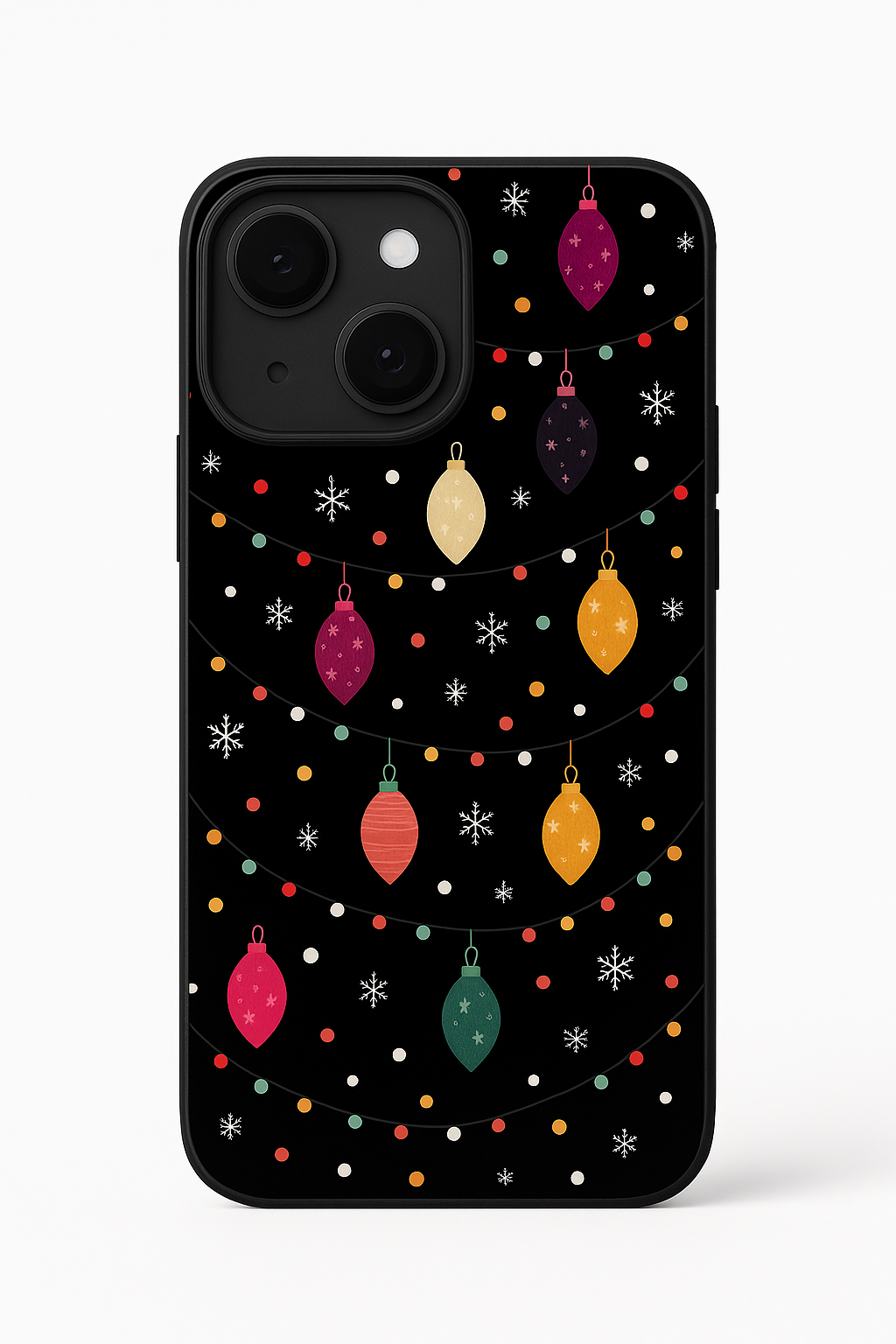 Cute Aesthetic Lights Premium Glass Back Cover For iPhone 11,12,13,14,15,16 Models