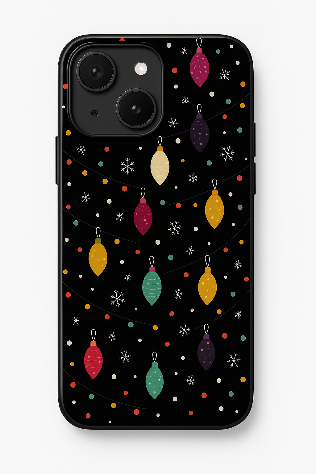 Cute Aesthetic Lights Premium Glass Back Cover For iPhone 11,12,13,14,15,16 Models